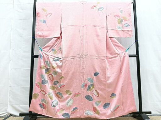 平和屋着物■訪問着 総絞り 枝葉文 金彩 正絹 逸品 BAAR9475xa 平和屋着物■訪問着 総絞り 枝葉文 金彩 正絹 逸品 BAAR9475xa