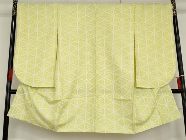 Kimono - 平和屋着物●小振袖　二尺袖　麻の葉文様　洗える着物　未使用　AABG6685cs
