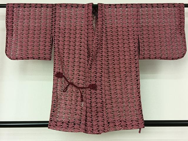 平和屋着物▽道中着　スリーシーズン　春夏秋　塵除け　草葉文　AABF2737jh