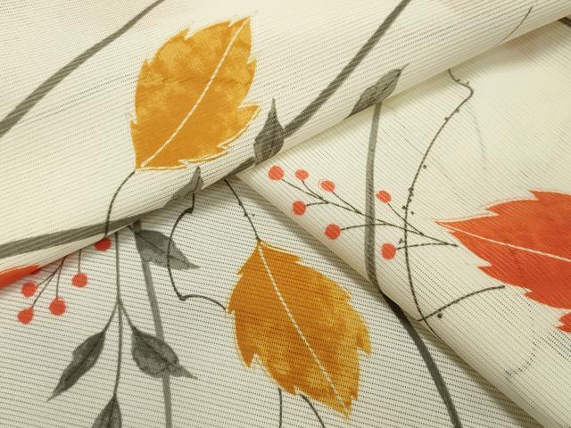 平和屋着物▽上質な小紋 単衣 南天文 正絹 逸品 DAAR0910fe