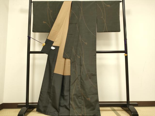 平和屋着物●西陣　川島織物　小紋　紐文　DABA8870du