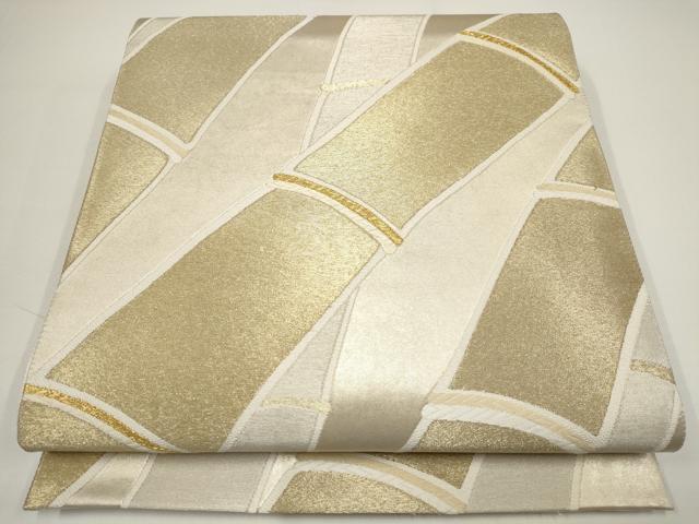 平和屋着物▼創作京呉服　多かはし　六通柄袋帯　唐織　竹　金銀糸　正絹　逸品　AABA1571wj(4)