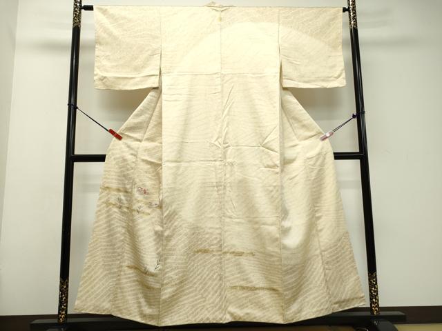 平和屋着物■訪問着 刺繍 鴛鴦草花文 金彩 正絹 逸品 DAAP2847ud