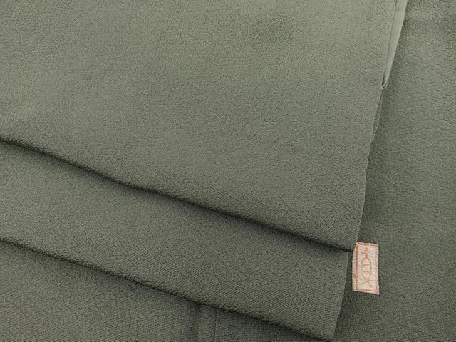平和屋着物■上質な色無地　作家物　麹塵色　正絹　逸品　BAAU7525mz