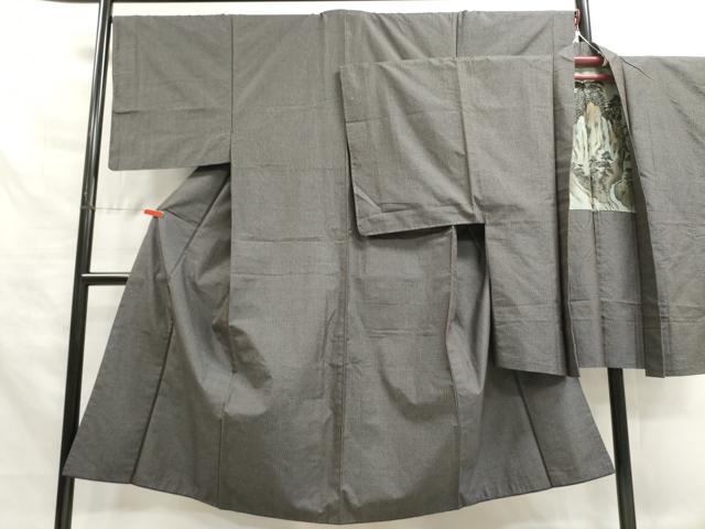 平和屋着物■男性 紬 アンサンブル 抽象文様 正絹 逸品 DAAP2884ud