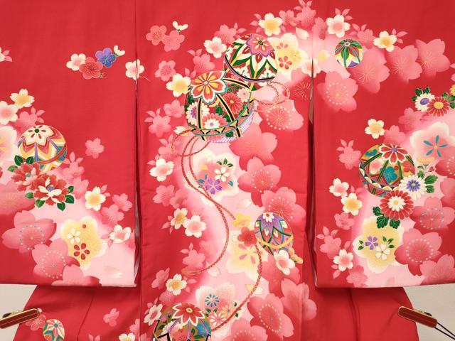平和屋着物[]お宮参り　女の子　祝着　産着　初着　のしめ　鞠花文　暈し染め　金...