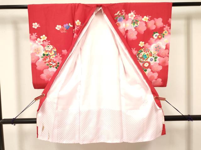 平和屋着物[]お宮参り　女の子　祝着　産着　初着　のしめ　鞠花文　暈し染め　金...