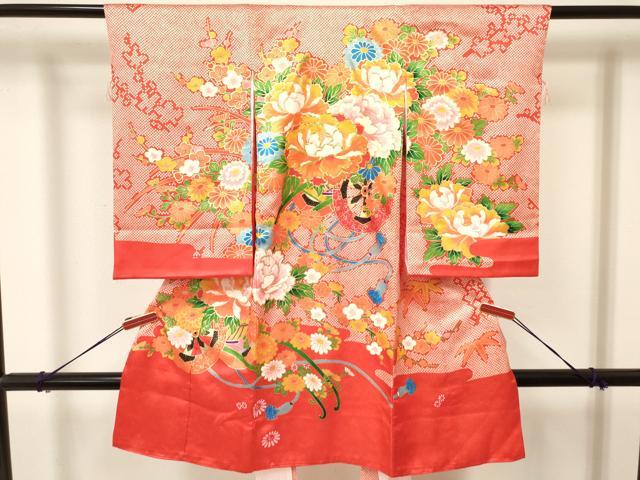 Rakuten - 平和屋着物[]お宮参り　女の子　祝着　産着　初着　のしめ　駒刺繍　花車文　金彩　逸品　DAAY3405ma