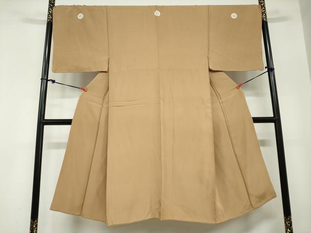 平和屋着物●男性　色紋付　黄橡色　正絹　逸品　DABC2306ud