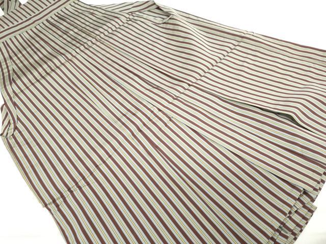 平和屋着物●男性　馬乗り袴　縞　正絹　逸品　DABC2310ud