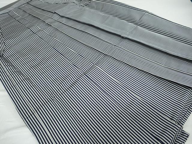 平和屋着物●男性　馬乗り袴　縞　正絹　逸品　DABC2312ud