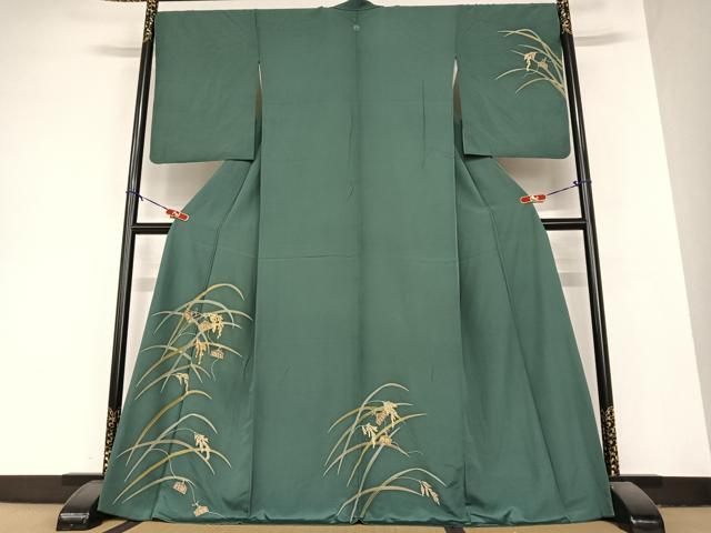 平和屋着物●訪問着　刺繍　稲穂　鳴子　大丸扱い　正絹　逸品　AABA8843zg
