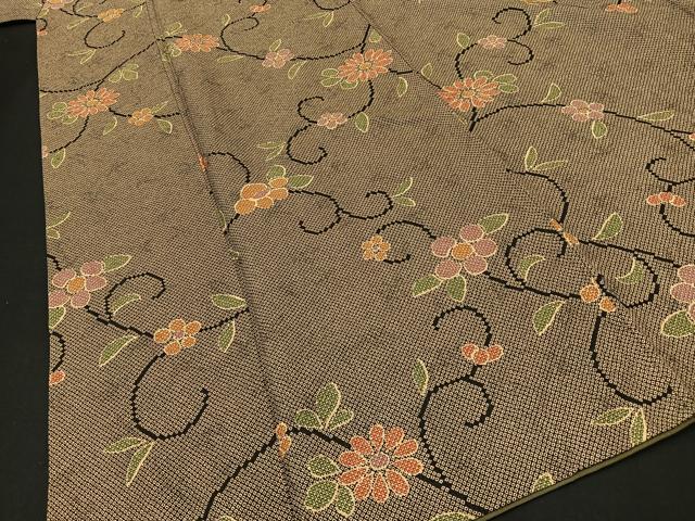 平和屋着物■上質な小紋 鹿の子花文 小田急扱い 正絹 逸品 BAAR5258wb