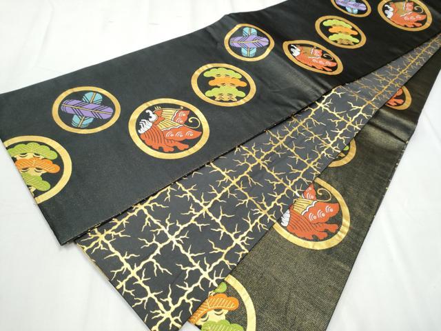 ■■■　サイズ　■■■ 長さ 448cm 幅 30.5cm程 ■■■　商品詳細　■■■ 【交織】 状態は締めてはおりますが 特に目立ったシミ汚れなどもなく大変良い状態です。 お安く出品致しますので、是非この機会にいかがでしょうか？ ■■■　注意事項　■■■ ■モニター発色の具合により色合いが異なる場合がございます。 ■寸法は多少の誤差が生じる場合がございますのでご了承ください。 ■縫込みの長さが左