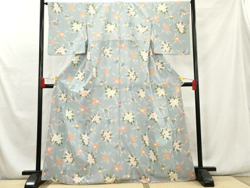 平和屋着物■小紋 草花文 さんび謹製 高島屋扱い 洗える着物 AAAY0959cs 平和屋着物■小紋 草花文 さんび謹製 高島屋扱い 洗える着物 AAAY0959cs
