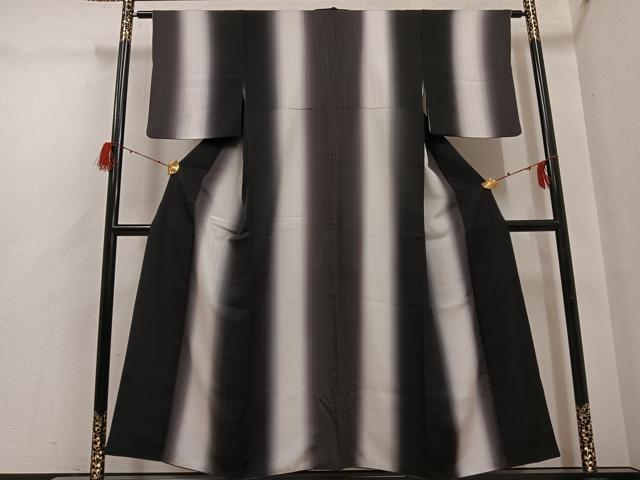 平和屋着物●上質な小紋　間道　暈し染め　正絹　逸品　AABG7331ph