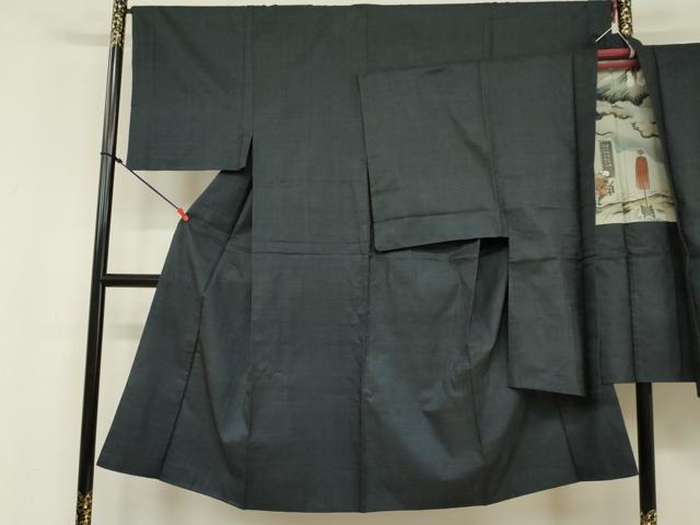平和屋着物■男性 本場大島紬 アンサンブル 100亀甲 総詰め 正絹 逸品 DAAO4393ma