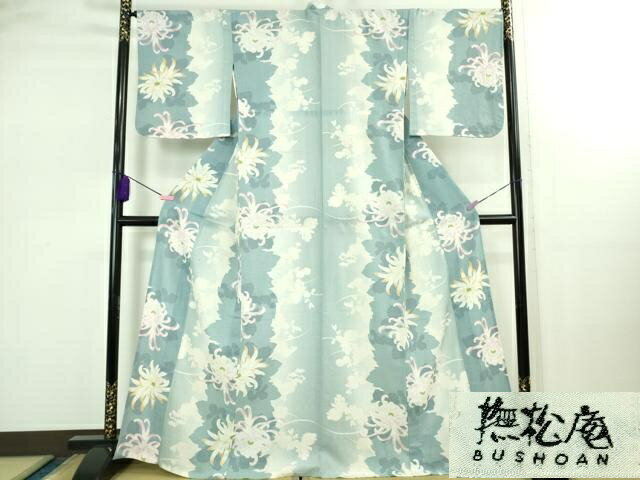 平和屋着物∴極上　夏物　浴衣　撫松庵　綿　乱菊　逸品　DZAB2434kh6