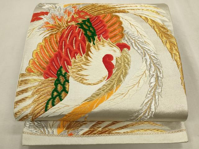 平和屋着物◎六通柄袋帯 唐織 鳳凰文 金銀糸 正絹 逸品 CAAO4310qe