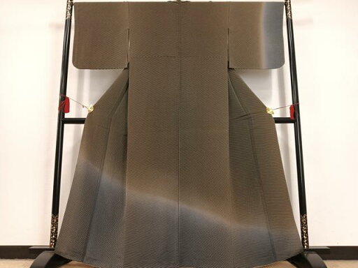 平和屋着物■訪問着 斜縞 暈し染め 鬼しぼ縮緬 正絹 逸品 AAAQ9455oa 平和屋着物■訪問着 斜縞 暈し染め 鬼しぼ縮緬 正絹 逸品 AAAQ9455oa