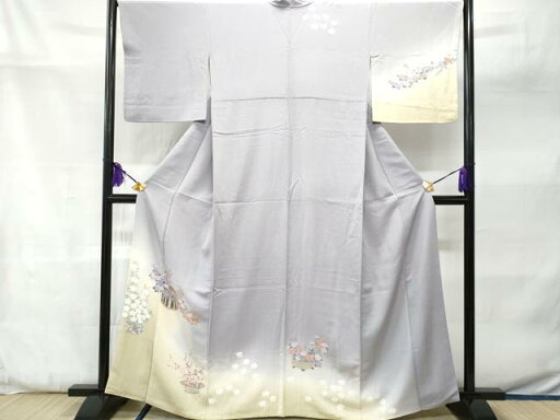 平和屋着物■訪問着 手描き 花籠文 暈し染め 正絹 逸品 CAAP0280fb 平和屋着物■訪問着 手描き 花籠文 暈し染め 正絹 逸品 CAAP0280fb