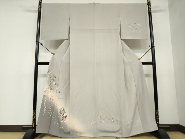 Full-Length Under-Kimono - 平和屋着物●訪問着　友禅　童子遊び　正絹　逸品　DAAZ7356ud
