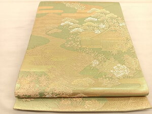 平和屋着物◎六通柄袋帯 大宮好 長寿錦 金糸 正絹 逸品 BAAU5291hv