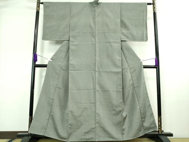 平和屋着物■極上 江戸小紋 お召地 万筋 黒×白 逸品 未使用 DZAA7259kh5