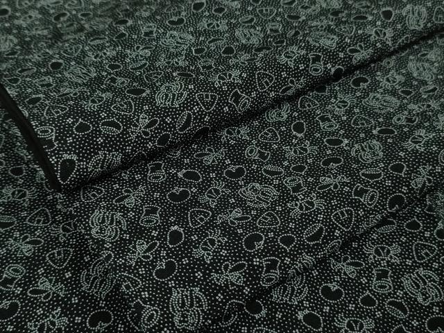 平和屋着物■極上 江戸小紋 希少柄 猿蟹合戦 黒地 逸品 DZAA7321kh5