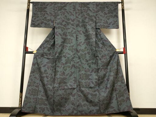 平和屋着物■本場大島紬 7マルキ 舞葉文 三越扱い 正絹 逸品 AAAQ5037iu 平和屋着物■本場大島紬 7マルキ 舞葉文 三越扱い 正絹 逸品 AAAQ5037iu