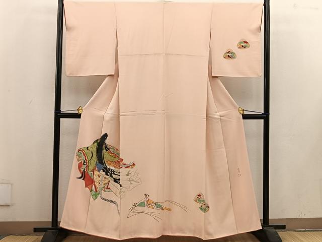 平和屋着物■訪問着　作家物　人物吉祥文　　正絹　逸品　BAAV0858mz...