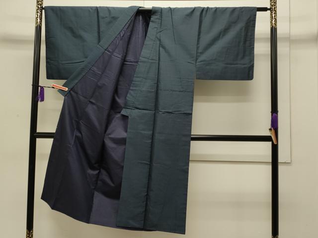 平和屋着物■男性　本場大島紬　泥染め　80亀甲　正絹　逸品　CAAO0812ku