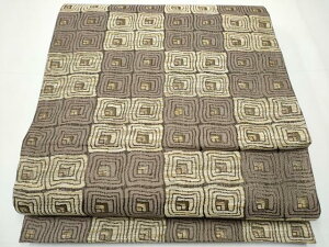 平和屋着物●六通柄袋帯 釣り灯籠 金糸 正絹 逸品 CAAX7421hy