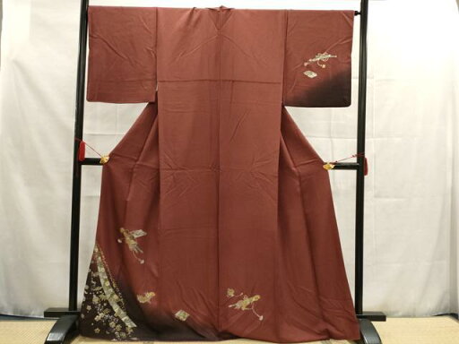 平和屋着物■訪問着 宝尽くし横笛文 暈し染め 金銀彩 正絹 逸品 AAAQ1158ru 平和屋着物■訪問着 宝尽くし横笛文 暈し染め 金銀彩 正絹 逸品 AAAQ1158ru