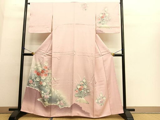 平和屋着物■訪問着 友禅 刺繍 草花文 暈し染め 正絹 逸品 BAAR4243pk 平和屋着物■訪問着 友禅 刺繍 草花文 暈し染め 正絹 逸品 BAAR4243pk