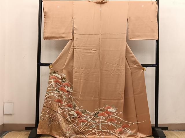 平和屋着物■豪華色留袖　作家物　籬花文　金彩　正絹　逸品　BAAV0860mz