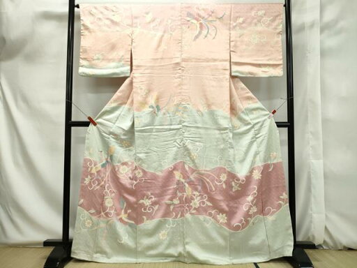 平和屋着物■訪問着 鳳凰花唐草文 金彩 正絹 逸品 CAAP0853gh 平和屋着物■訪問着 鳳凰花唐草文 金彩 正絹 逸品 CAAP0853gh