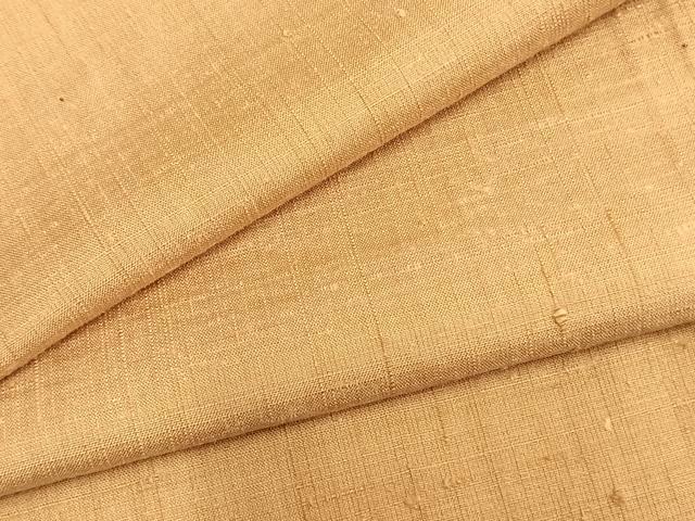 Rakuten - 平和屋着物▽上質な紬　単衣　色無地　飴色　正絹　逸品　未使用　AABB2162fy