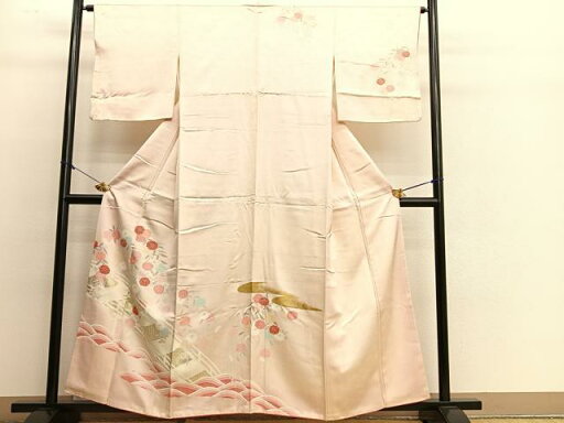 平和屋着物■訪問着 刺繍 渡橋花文 金彩 正絹 逸品 BAAR4193pk 平和屋着物■訪問着 刺繍 渡橋花文 金彩 正絹 逸品 BAAR4193pk