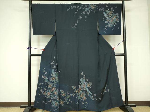 平和屋着物■訪問着　短冊草花文　金彩　正絹　逸品　DAAZ2666op
