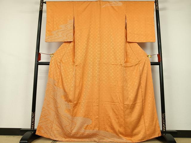 平和屋着物■訪問着 絞り 流水梅青海波 正絹 逸品 AAAQ1925oa
