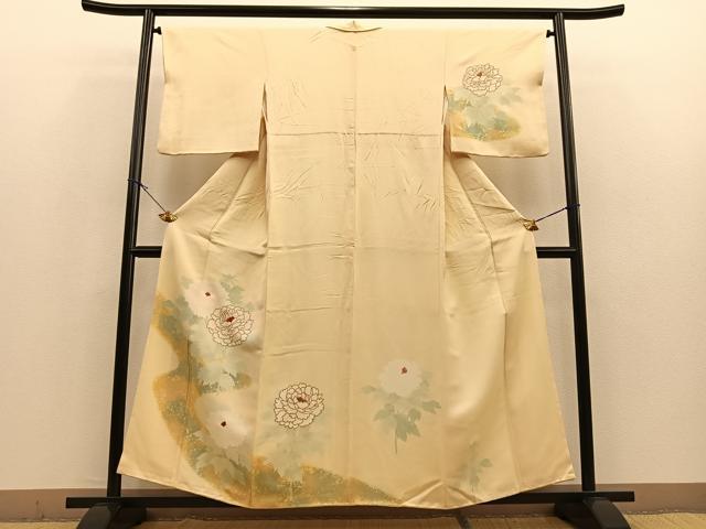 平和屋着物■訪問着 流水枝菊文 金彩 正絹 逸品 BAAQ3865ui