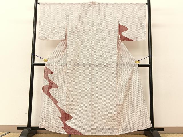 Summer Wear - 平和屋着物＊夏物　訪問着　絽　道長吉祥文　金彩　洗える着物　BAAU3464hj