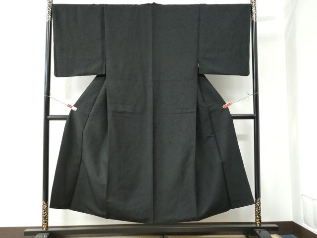 平和屋着物●男性　色無地　黒地　正絹　逸品　CAAU2863yc