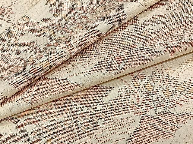 Uramono - 平和屋着物▽上質な紬 　単衣　風景文 　正絹　逸品　未使用　CAAW1385xi
