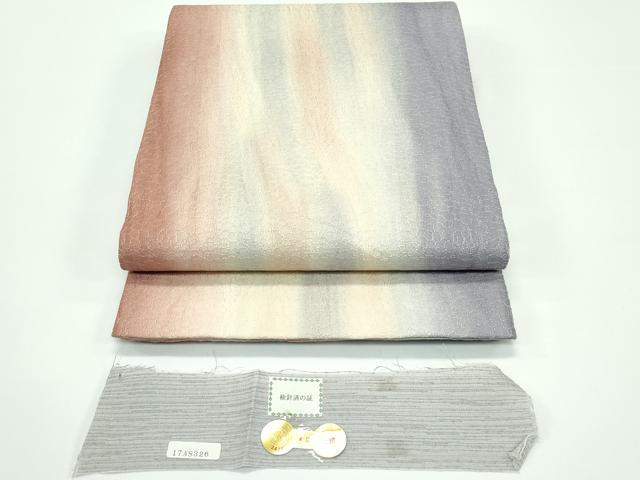 平和屋着物■極上　西陣　タケジ商事謹製　スリーシーズン　春夏秋　全通柄袋帯　スパンコール　間道　..