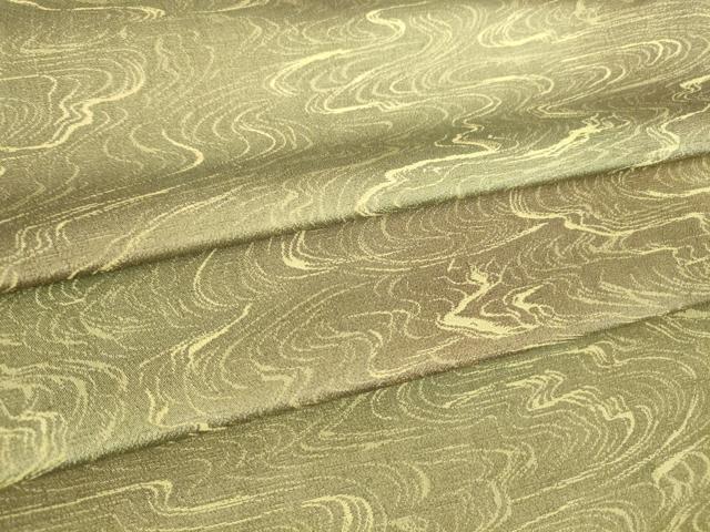 乐天商城 - 平和屋着物▽上質なお召　単衣　流水文　正絹　逸品　DAAX3073az