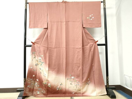 平和屋着物●訪問着 流水枝花文 暈し染め 金彩 正絹 逸品 未使用 CAAU2877yc 平和屋着物●訪問着 流水枝花文 暈し染め 金彩 正絹 逸品 未使用 CAAU2877yc