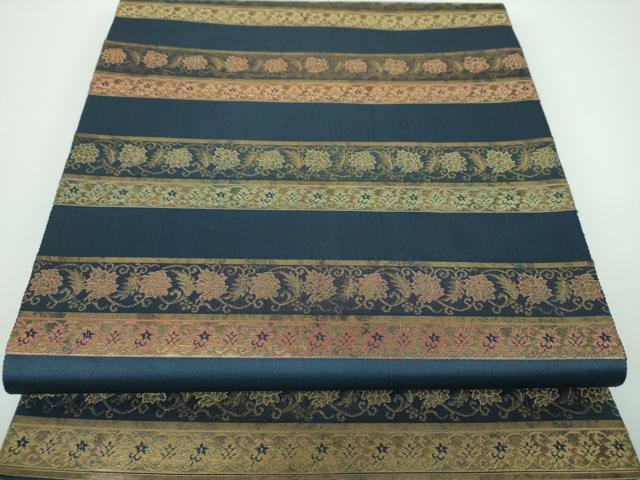 平和屋着物●西陣織　陰山織物謹製　箔屋清兵衛　六通柄袋帯　名物裂間道　金糸　正絹　逸品　DABA1998ps