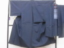 平和屋着物■男性 紬 アンサンブル 鉄紺色 逸品 CAAD3649ev